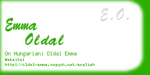 emma oldal business card